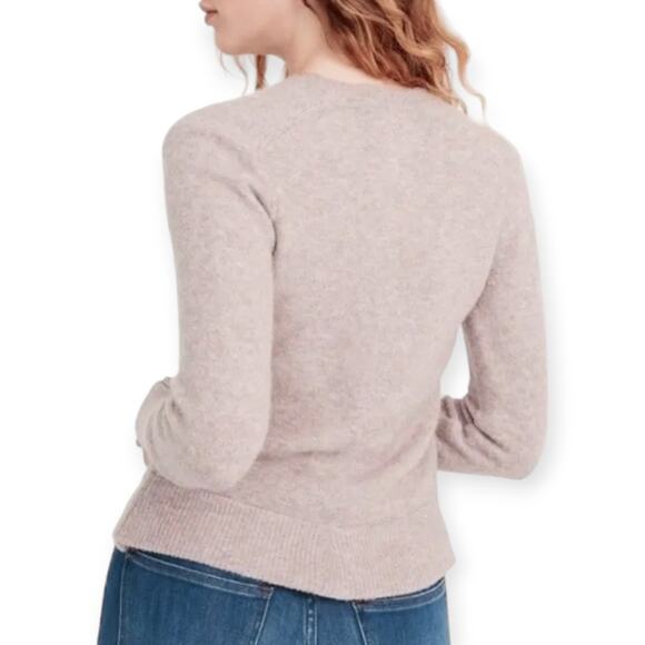 Madewell | Small | Lilac Coziest Date-Night Alpaca Wool Blend Faux Wrap Sweater - Picture 3 of 7